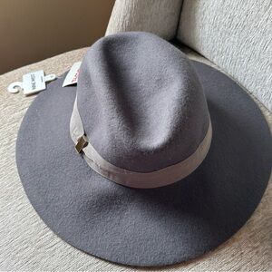 Nine West Gray Wool Fedora Hat